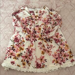 OshKosh Kids Floral Dress with Pink and Yellow Accents